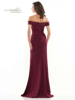 Rina Di Montella RD2728 Off Shoulder Draped Sleeve MOB Gown -Outlet Prom Dresses Store S22 RD RD2728 04 529x705