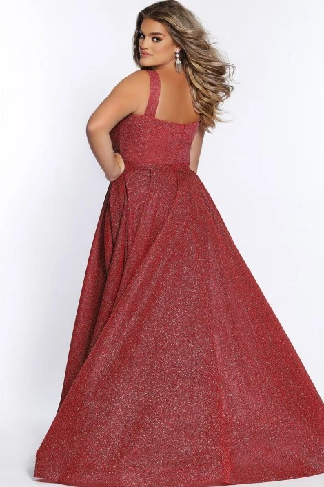 Sydney's Closet Sydneys Closet SC7313 Shimmer Plus Size Prom Dress 6 Sydney's Closet Sydneys Closet SC7313 Shimmer Plus Size Prom Dress - Image 4