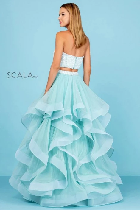 Scala 60268 Beaded 2 Piece Ruffle Gown 6 Scala 60268 Beaded 2 Piece Ruffle Gown - Image 4