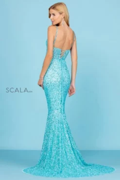 Scala 60284 Beaded Sheer Corset Gown 11 Scala 60284 Beaded Sheer Corset Gown -Outlet Prom Dresses Store S22 SCL 60284 05 470x705