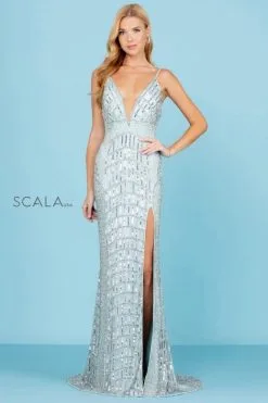 Scala 60288 Geometric Beaded Gown -Outlet Prom Dresses Store S22 SCL 60288 05 470x705