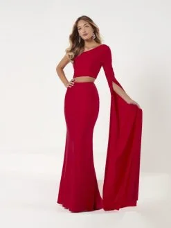 Studio 17 By House Of Wu Studio 17 12853 One Long Sleeve 2 Piece Gown 9 Studio 17 By House Of Wu Studio 17 12853 One Long Sleeve 2 Piece Gown -Outlet Prom Dresses Store S22 ST 12853 04 530x705