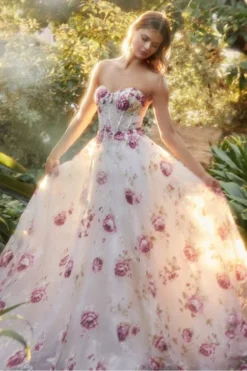 Andrea & Leo Andrea And Leo A1133 Rosette Print Organza Gown 10 Andrea & Leo Andrea And Leo A1133 Rosette Print Organza Gown -Outlet Prom Dresses Store S23 AL A1133 04 470x705