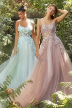 Andrea & Leo Andrea And Leo A1142 Opal Garden 3D Floral Gown -Outlet Prom Dresses Store S23 AL A1142 03 470x705