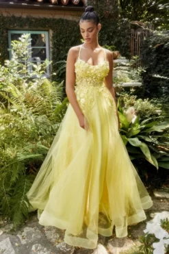 Andrea & Leo Andrea And Leo A1142 Opal Garden 3D Floral Gown -Outlet Prom Dresses Store S23 AL A1142 05 470x705