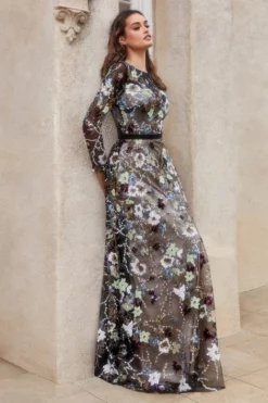 Andrea & Leo Andrea And Leo A1166 Beaded Flower And Butterfly Gown 8 Andrea & Leo Andrea And Leo A1166 Beaded Flower And Butterfly Gown -Outlet Prom Dresses Store S23 AL A1166 03 470x705