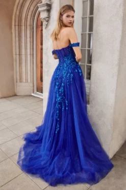 Andrea & Leo Andrea And Leo A1209 Lit Sequin Off Shoulder Gown -Outlet Prom Dresses Store S23 AL A1209 02 470x705