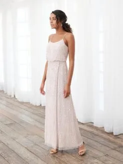 Adrianna Papell Platinum 40390 Beaded Blouson Gown -Outlet Prom Dresses Store S23 AP 40390 03 529x705