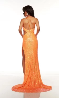 Alyce Paris 61393 One Shoulder Cutout Sequin Gown -Outlet Prom Dresses Store S23 AP 61393 04 425x705