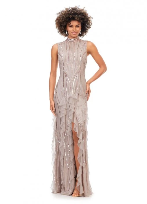 Ashley Lauren 11198 Elegant Beaded Ruffle Gown 6 Ashley Lauren 11198 Elegant Beaded Ruffle Gown - Image 4