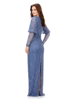 Ashley Lauren 11201 Sophisticated Juliet Sleeve Gown 11 Ashley Lauren 11201 Sophisticated Juliet Sleeve Gown -Outlet Prom Dresses Store S23 ASH 11201 05 508x705