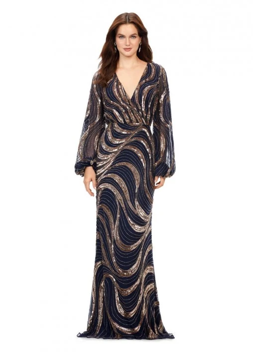 Ashley Lauren 11210 Bishop Sleeve Beaded Gown 6 Ashley Lauren 11210 Bishop Sleeve Beaded Gown - Image 4