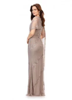 Ashley Lauren 11213 Beaded Gown With Sheer Scarf 8 Ashley Lauren 11213 Beaded Gown With Sheer Scarf -Outlet Prom Dresses Store S23 ASH 11213 02 508x705