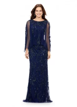 Ashley Lauren 11214 Sequin Gown With Sheer Overlay 10 Ashley Lauren 11214 Sequin Gown With Sheer Overlay -Outlet Prom Dresses Store S23 ASH 11214 04 508x705