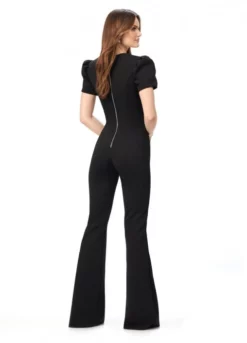 Ashley Lauren 11218 Scuba Short Sleeve Jumpsuit 8 Ashley Lauren 11218 Scuba Short Sleeve Jumpsuit -Outlet Prom Dresses Store S23 ASH 11218 02 508x705