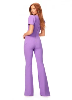 Ashley Lauren 11218 Scuba Short Sleeve Jumpsuit 11 Ashley Lauren 11218 Scuba Short Sleeve Jumpsuit -Outlet Prom Dresses Store S23 ASH 11218 05 508x705