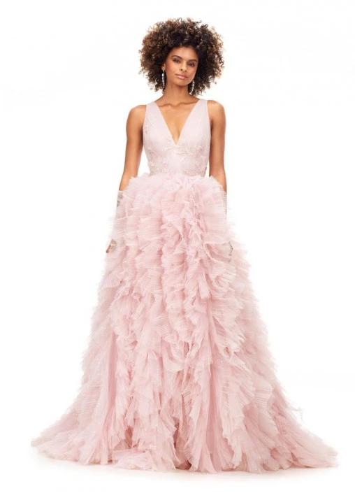 Ashley Lauren 11233 Ruffle Princess Ball Gown 6 Ashley Lauren 11233 Ruffle Princess Ball Gown - Image 4