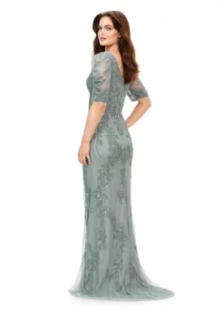 Ashley Lauren 11234 Sheer Sleeve Sequin Gown -Outlet Prom Dresses Store S23 ASH 11234 02 508x705