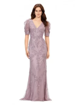 Ashley Lauren 11234 Sheer Sleeve Sequin Gown -Outlet Prom Dresses Store S23 ASH 11234 04 508x705