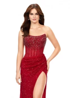 Ashley Lauren 11238 Crystal Beaded Gown 9 Ashley Lauren 11238 Crystal Beaded Gown -Outlet Prom Dresses Store S23 ASH 11238 03 508x705