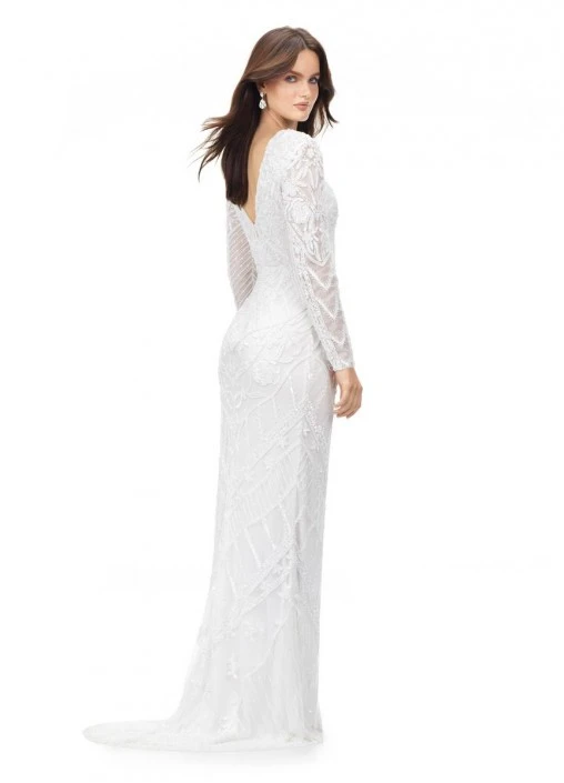 Ashley Lauren 11239 Lace Up V Neck Beaded Gown 4 Ashley Lauren 11239 Lace Up V Neck Beaded Gown - Image 2