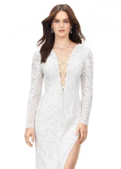 Ashley Lauren 11239 Lace Up V Neck Beaded Gown 9 Ashley Lauren 11239 Lace Up V Neck Beaded Gown -Outlet Prom Dresses Store S23 ASH 11239 03 508x705