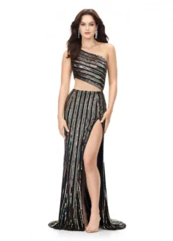 Ashley Lauren 11240 One Shoulder Cutout Beaded Gown -Outlet Prom Dresses Store S23 ASH 11240 05 508x705