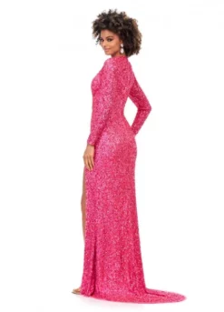 Ashley Lauren 11241 Lace Up Neck Sequin Gown -Outlet Prom Dresses Store S23 ASH 11241 05 508x705