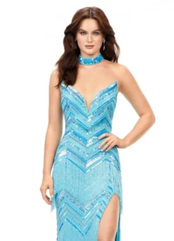 Ashley Lauren 11259 Art Deco Beaded Fringe Gown -Outlet Prom Dresses Store S23 ASH 11259 03 508x705