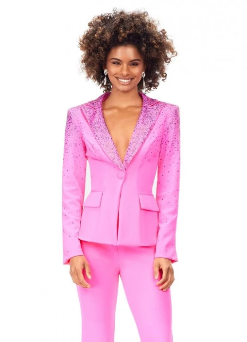 Ashley Lauren 11271 Stone Lapel 2 Piece Pantsuit 5 Ashley Lauren 11271 Stone Lapel 2 Piece Pantsuit - Image 3