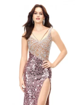 Ashley Lauren 11274 Crystal And Mirror Formal Gown 7 Ashley Lauren 11274 Crystal And Mirror Formal Gown -Outlet Prom Dresses Store S23 ASH 11274 03 508x705