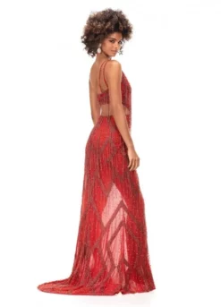 Ashley Lauren 11280 One Shoulder Fringe Gown 8 Ashley Lauren 11280 One Shoulder Fringe Gown -Outlet Prom Dresses Store S23 ASH 11280 02 508x705