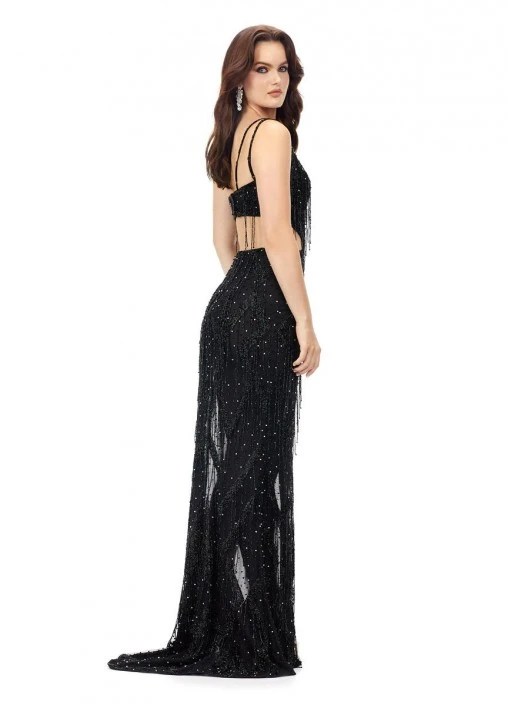 Ashley Lauren 11280 One Shoulder Fringe Gown 7 Ashley Lauren 11280 One Shoulder Fringe Gown - Image 5