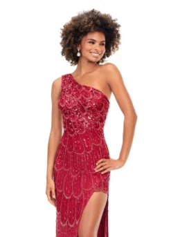 Ashley Lauren 11284 Peacock Beaded Prom Dress -Outlet Prom Dresses Store S23 ASH 11284 03 508x705