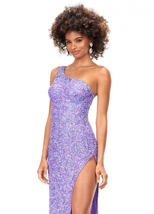 Ashley Lauren 11285 One Shoulder Sequin Prom Dress 5 Ashley Lauren 11285 One Shoulder Sequin Prom Dress - Image 3