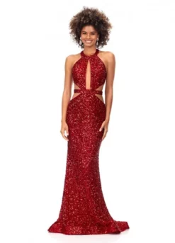Ashley Lauren 11286 Sequin Cut Out Prom Dress -Outlet Prom Dresses Store S23 ASH 11286 04 508x705