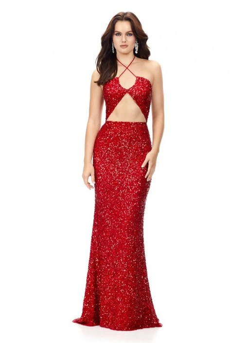 Ashley Lauren 11287 Sequin Modern Cut Out Gown 6 Ashley Lauren 11287 Sequin Modern Cut Out Gown - Image 4