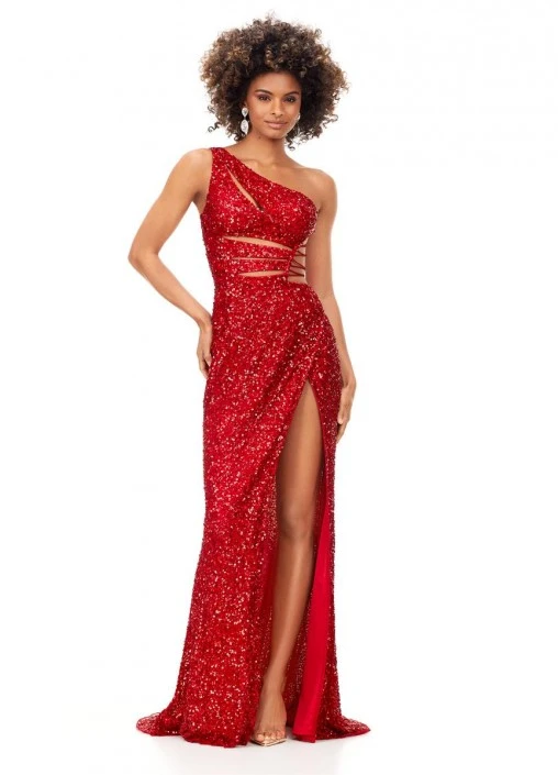 Ashley Lauren 11288 Modern Cutout Sequin Gown 6 Ashley Lauren 11288 Modern Cutout Sequin Gown - Image 4
