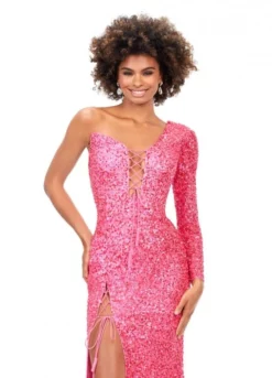 Ashley Lauren 11291 Lace Up Neck Sequin Gown -Outlet Prom Dresses Store S23 ASH 11291 03 508x705