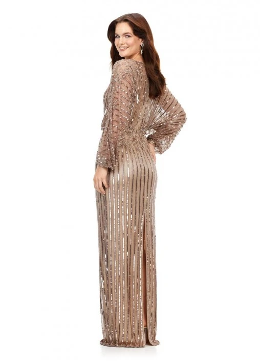 Ashley Lauren 11302 Beaded Long Sleeve Gown 4 Ashley Lauren 11302 Beaded Long Sleeve Gown - Image 2
