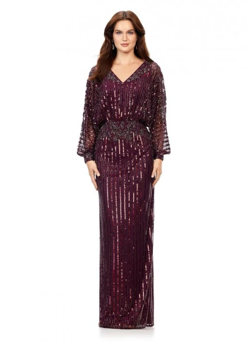 Ashley Lauren 11302 Beaded Long Sleeve Gown 6 Ashley Lauren 11302 Beaded Long Sleeve Gown - Image 4