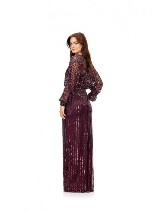 Ashley Lauren 11302 Beaded Long Sleeve Gown 7 Ashley Lauren 11302 Beaded Long Sleeve Gown - Image 5