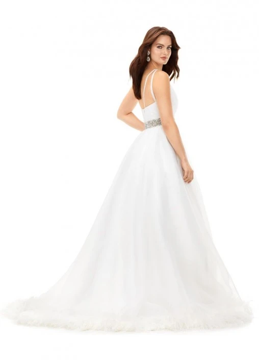 Ashley Lauren 11309 Feather Trim Organza Ball Gown 4 Ashley Lauren 11309 Feather Trim Organza Ball Gown - Image 2