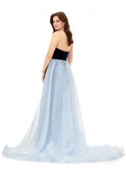 Ashley Lauren 11311 Velvet Gown With Organza Overskirt -Outlet Prom Dresses Store S23 ASH 11311 02 508x705