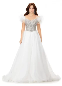 Ashley Lauren 11314 Feather Crystal Pageant Gown 10 Ashley Lauren 11314 Feather Crystal Pageant Gown -Outlet Prom Dresses Store S23 ASH 11314 04 508x705