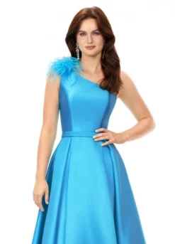 Ashley Lauren 11336 Feather One Shoulder Gown -Outlet Prom Dresses Store S23 ASH 11336 03 508x705