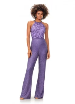 Ashley Lauren 11339 Beaded Halter Jumpsuit -Outlet Prom Dresses Store S23 ASH 11339 04 508x705