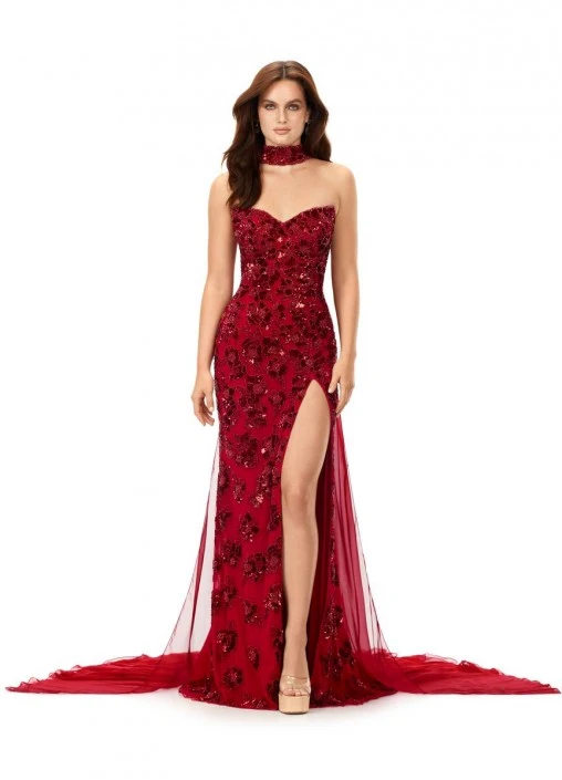 Ashley Lauren 11351 Beaded Pageant Gown With Cape 6 Ashley Lauren 11351 Beaded Pageant Gown With Cape - Image 4