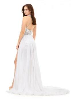 Ashley Lauren 11354 Beaded Romper With Overskirt -Outlet Prom Dresses Store S23 ASH 11354 02 508x705