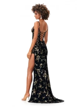 Ashley Lauren 11360 Floral Beaded Gown 11 Ashley Lauren 11360 Floral Beaded Gown -Outlet Prom Dresses Store S23 ASH 11360 05 508x705